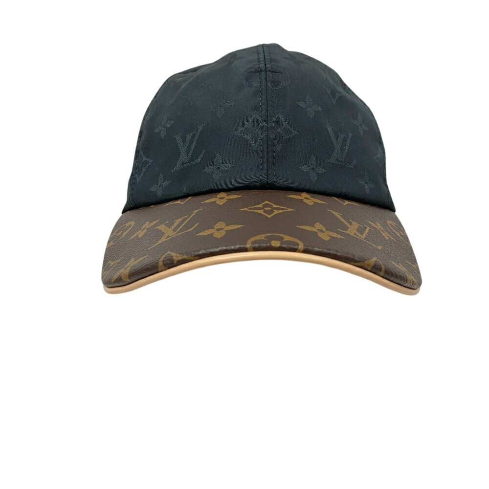 Louis Vuitton Black Monogram Jacquard Cap with Brown Monogram Visor